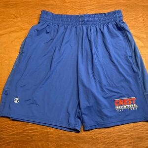 Holloway CoolCore Performance Track Gym Shorts Blue Mens Size L New 222594